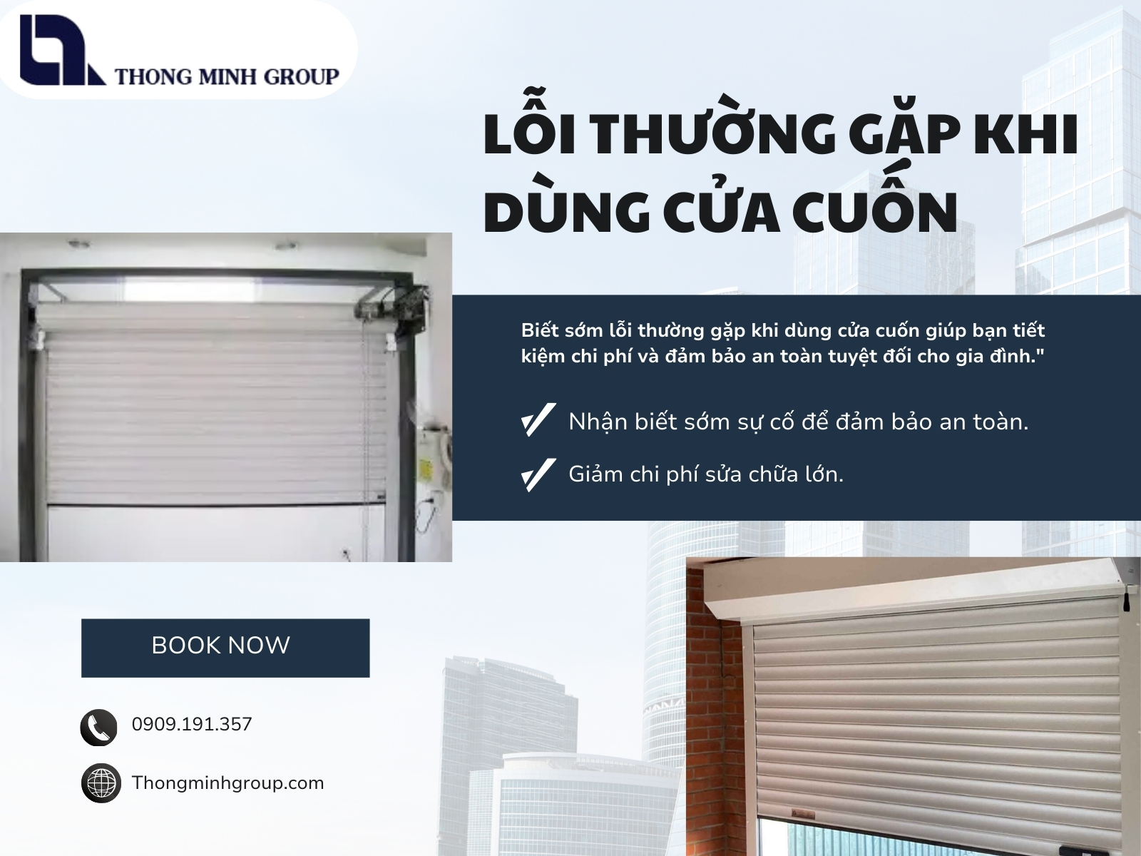 Lỗi thường gặp khi dùng cửa cuốn